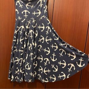 J Crew blue strapless swing sundress size Large